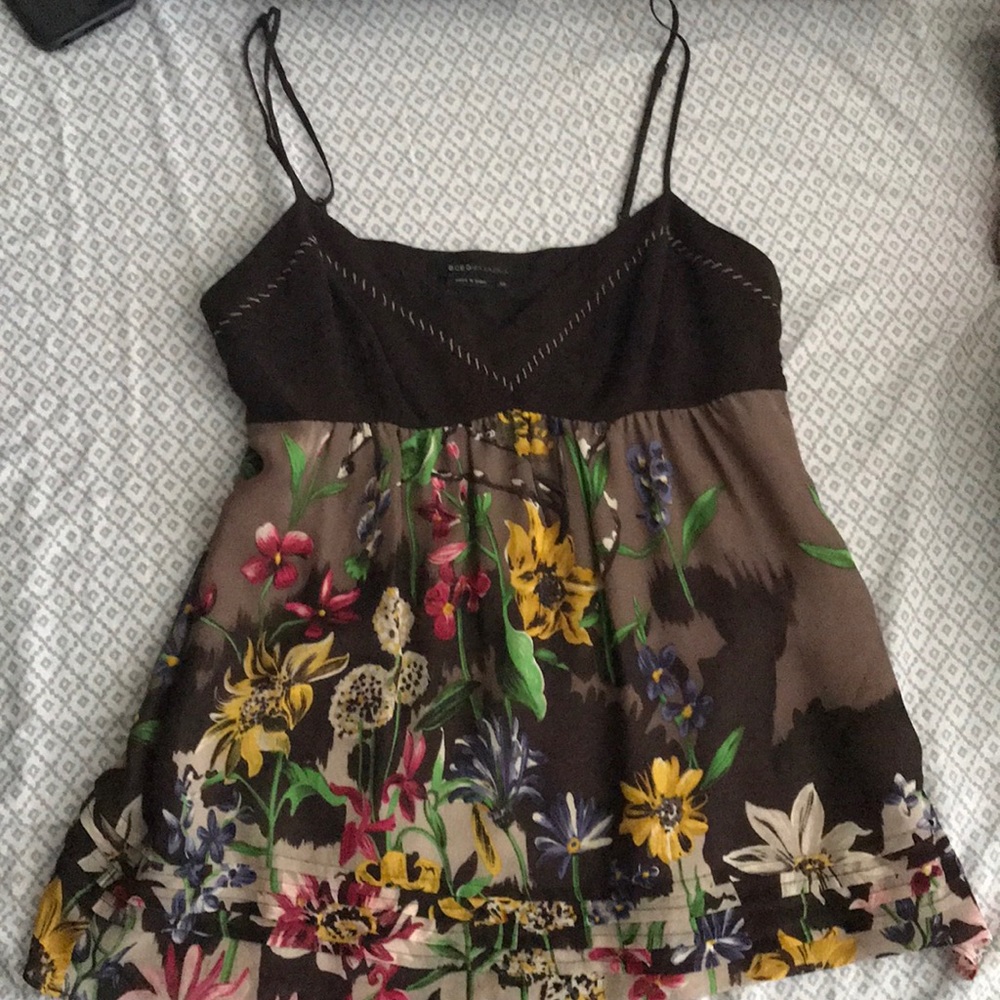 Gorgeous floral silk BCBG tank top